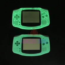 Verde y Azul Para Gameboy Advance Brillan en la Oscuridad Shell Caso de Viviendas de plástico w caso Luminoso de Pantalla Para GBA cubierta