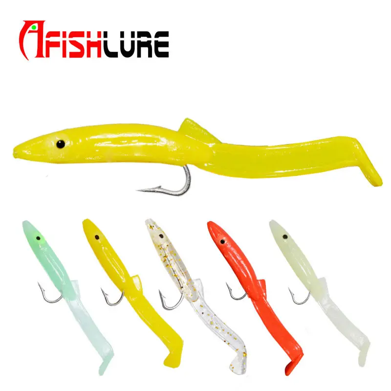 

Afishlure AR-26-65mm artificial sea eel 65mm T Tail artificial lure soft lure false bait multi colors for choice 16pcs/lot