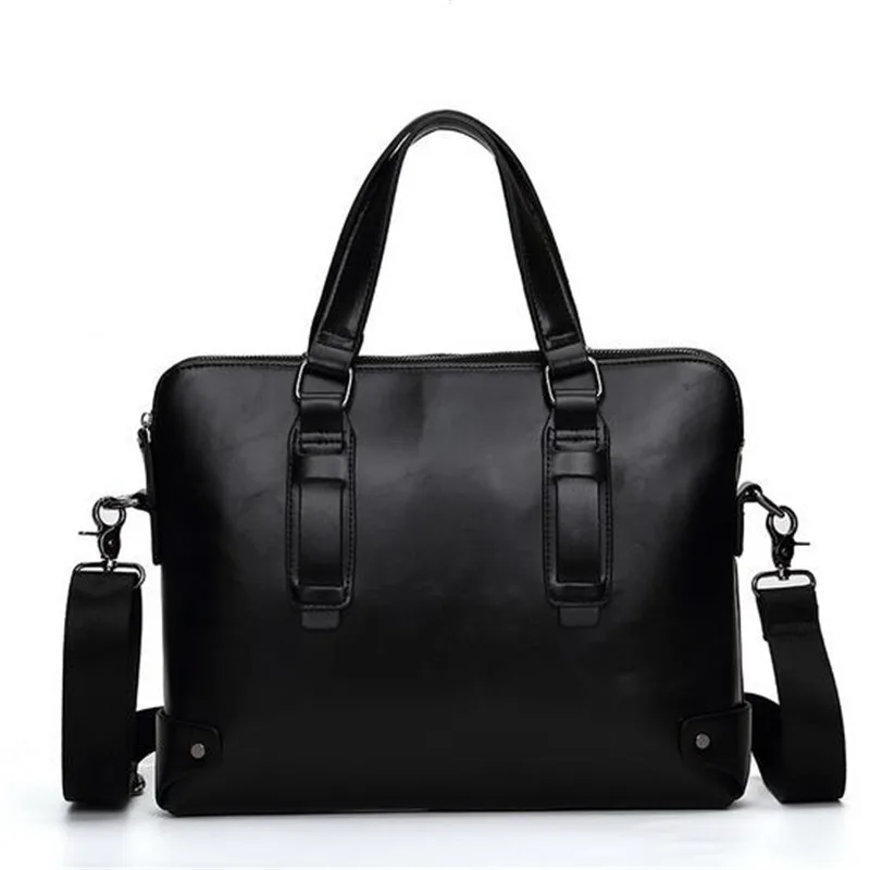 2016 Men Casual Briefcase Business Shoulder Bag PU Leather Messenger Bags Computer Laptop Handbag Bag Men's Travel Bags NBB235 2016 men casual briefcase business shoulder bag computer laptop handbag bag leather messenger bag luxury brand men s travel bags