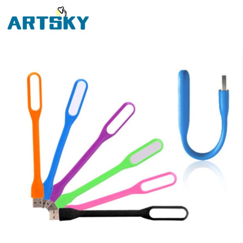 

White/Blue Mobile Power Small Desk Lamp USB LED Light for Power Bank / Laptop Notebook Portable LED Lights 5pcs/lot