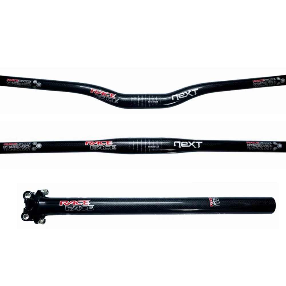 

Race Face Next Glossy 3K Carbon Mountain Bike Parts Rise/Flat Handlebar + Seatpost
