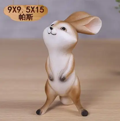 الراتنج الأرنب حيوان اليدوية الزينة تابوت خزانة النبيذ المنزل غرفة الديكور الإبداعية هدية جميلة صغيرة وضع