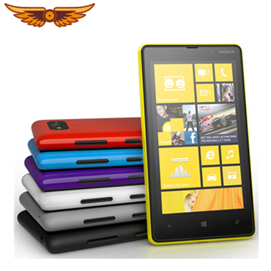 Original Nokia Lumia 820 Windows Phone 8 ROM 8GB Camera 8.0MP 4.3 screen Nokia 820 Mobile Phone Freeshipping one year warranty iphone x refurbished