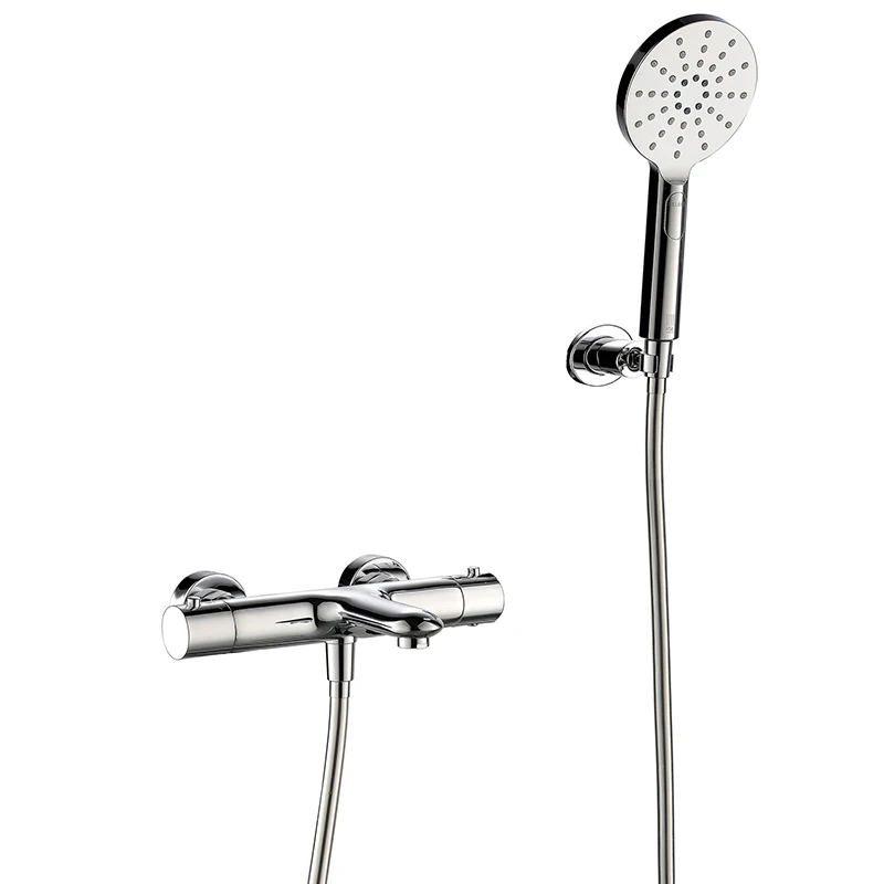  copper thermostatic shower suite bathroom bathtub faucet pressurize shower faucet nozzle water mixi