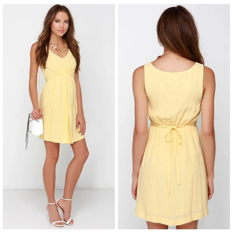 light yellow summer dress