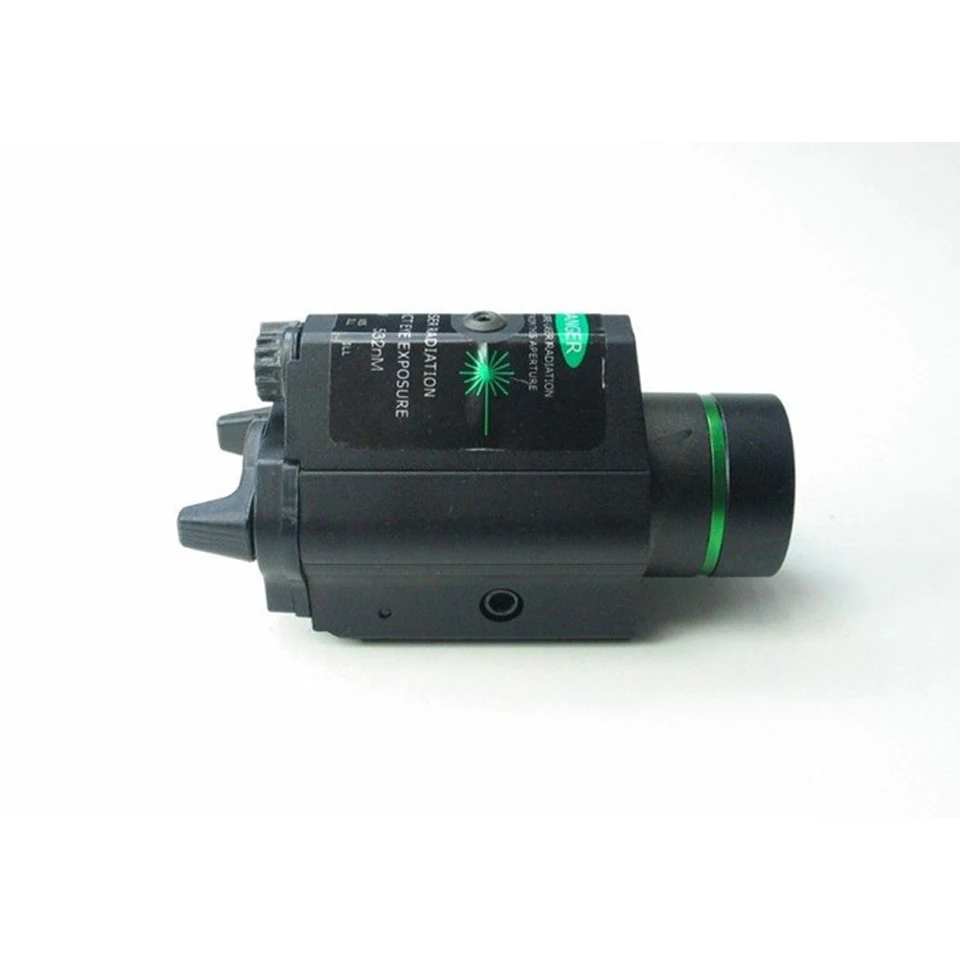Tactical Green Laser Sight with LED Flashlight 2 in 1 Combo 20mm Mount Ultra Bright 225 lumen for Glock 17 Hunting-4