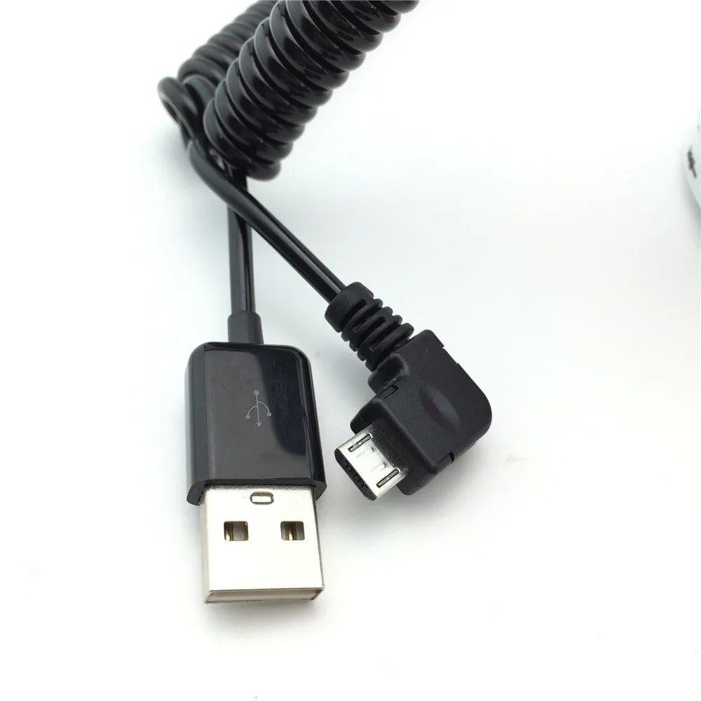 50 см/200 см 90 градусов правый коленчатый пружинный Спиральный USB 2 0 штекер к Micro