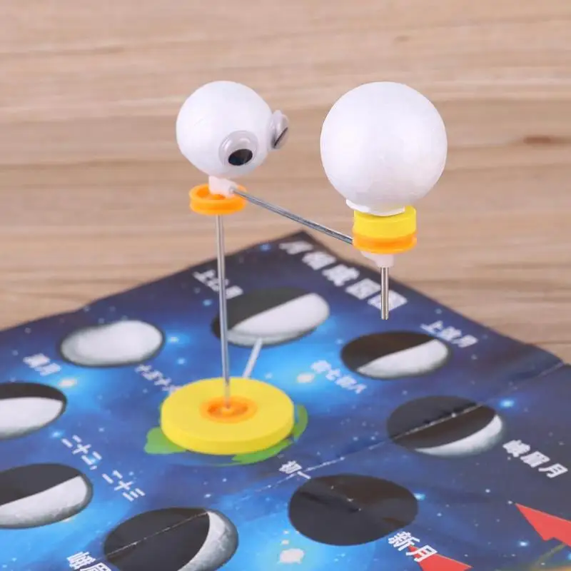 Дети DIY Moon Phase вызывает научный эксперимент Астрономия мозги Обучающие школьные игрушки легко узнать навыки развития