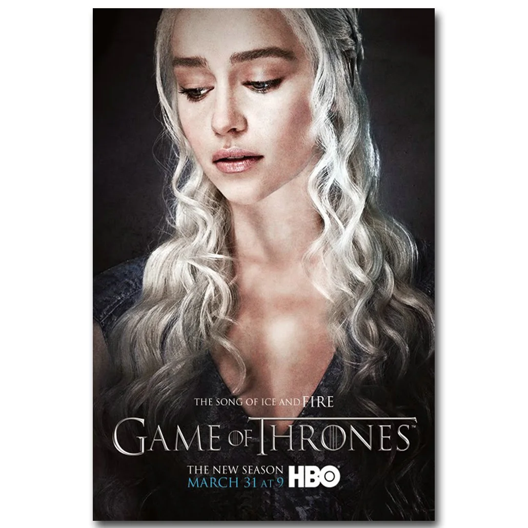 

Game Of Thrones Art Silk Fabric Poster Print 13x20 24x36inch TV Series Daenerys Stormborn Picture for Wall Decor 10