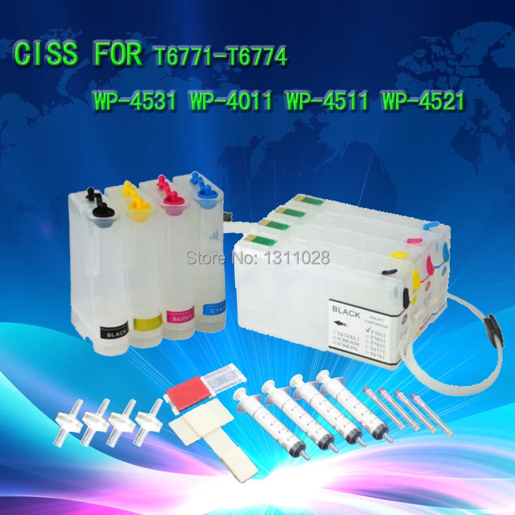 T6771 T6774 Chipped Continuous Ink Supply System,Empty CISS,Ink Refill
