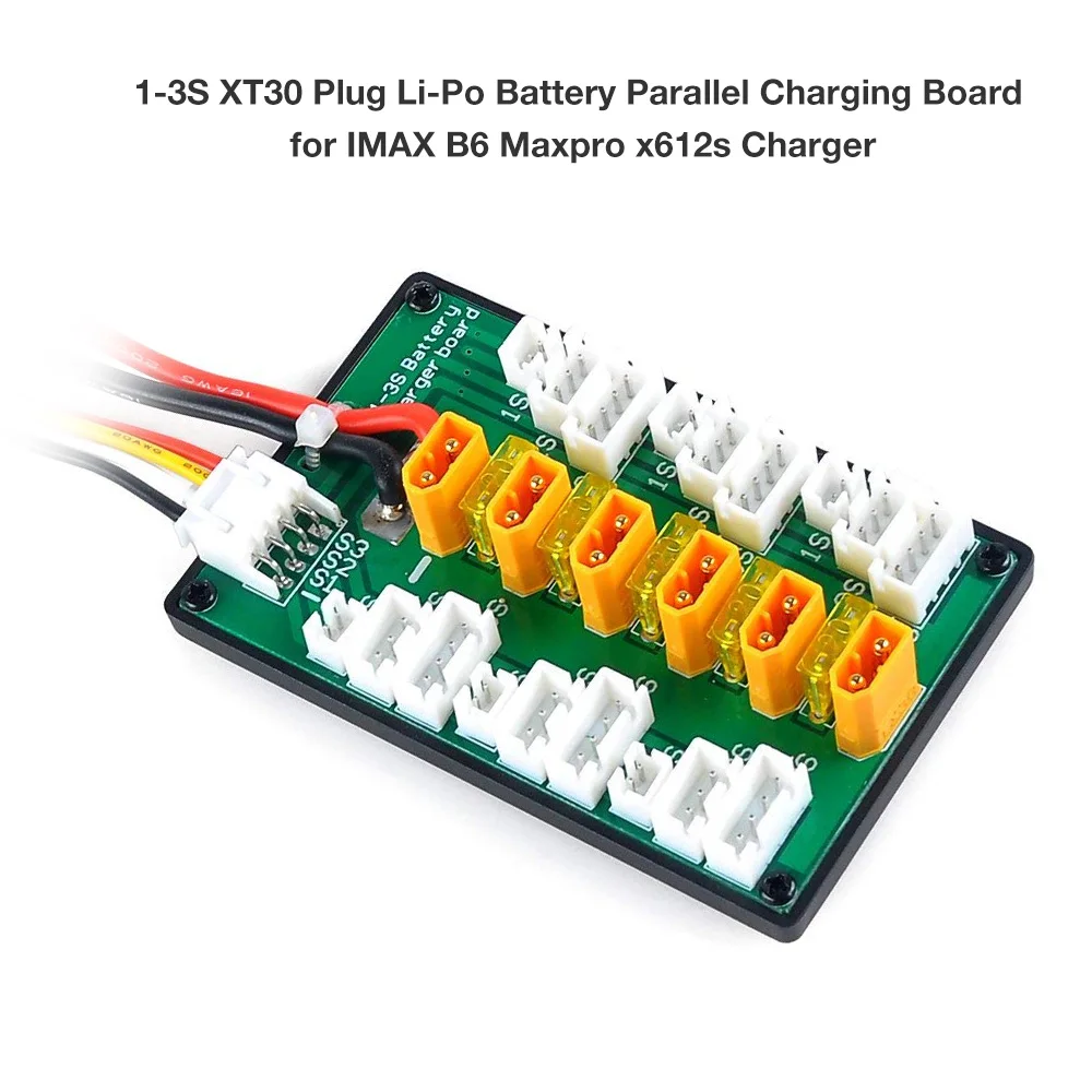 1-3S XT30 Plug Li-Po Battery Parallel Charging Board 6pcs XT30 Male to JST Female Cables for IMAX B6 Charger RC Battery Parts (9)