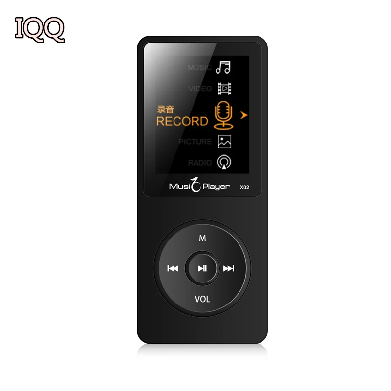 Hot IQQ X02 MP3 8GB Music play time 80 Hours lossless MP3 player 1.8\