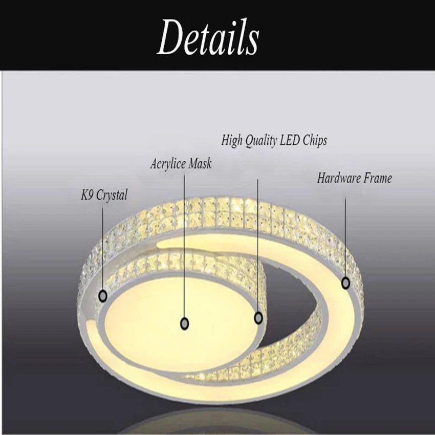 Лучшая цена современный светодиодный хрустальный потолочный светильник 90-260 в Led люстра с кристаллами лампа для гостиной спальни для Холла для обеденной комнаты