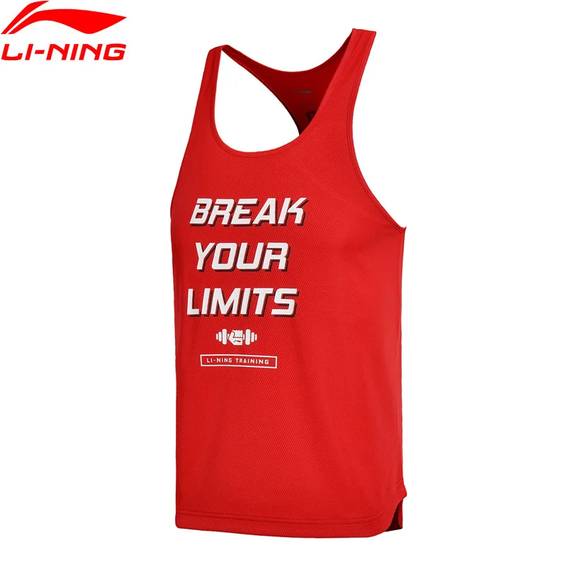 Li Ning мужской тренировочный жилет свободная футболка без рукавов полиэстер