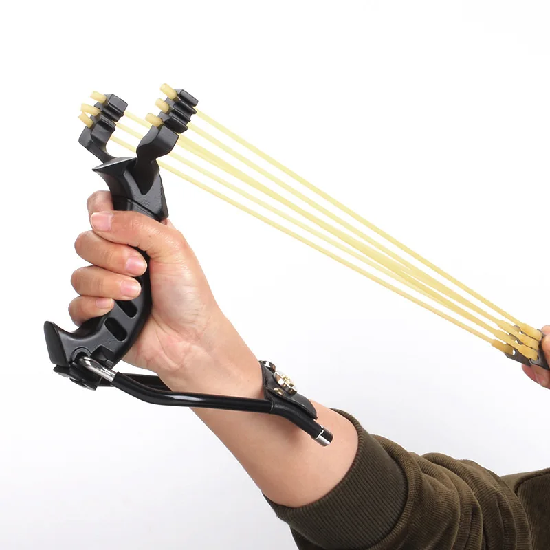 

Powerful Sling Shot Aluminium Alloy Slingshot Camouflage Bow Catapult Outdoor Hunting Slingshot Hunt Accessories