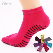 3 пары женщин голые ноги упражнения фитнес дно противоскользящие нескользящие носки для йоги Пилатес