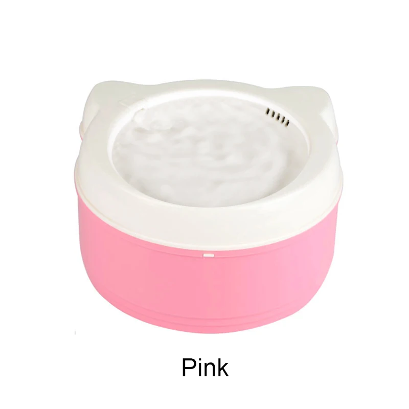Автоматический фонтан для питьевой воды для кошек, Электрический бесшумный USB питомец для собак, поилка с водяной фильтр с диспенсером, питатель для питья 760 мл - Цвет: Розовый