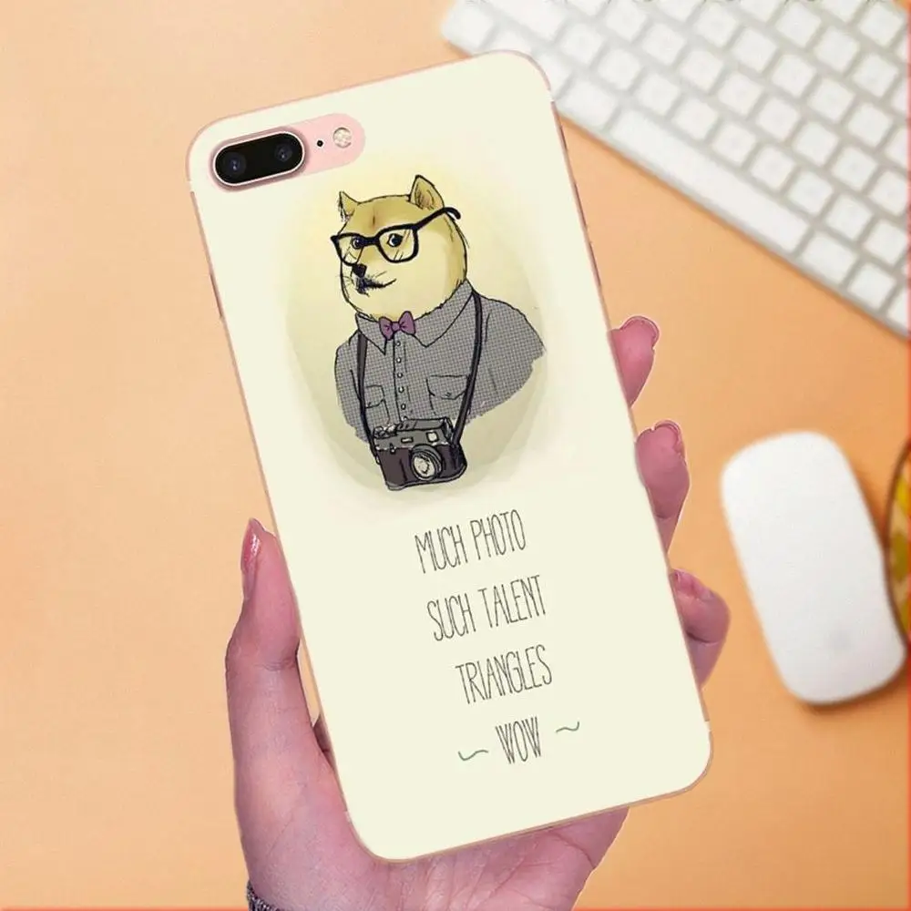 Брашвуд Doge Сиба ину Сделай Сам красивый для Apple iPhone X XS Max XR 4 4S 5 5C 5S SE 6 6S 7 8 Plus Мягкий