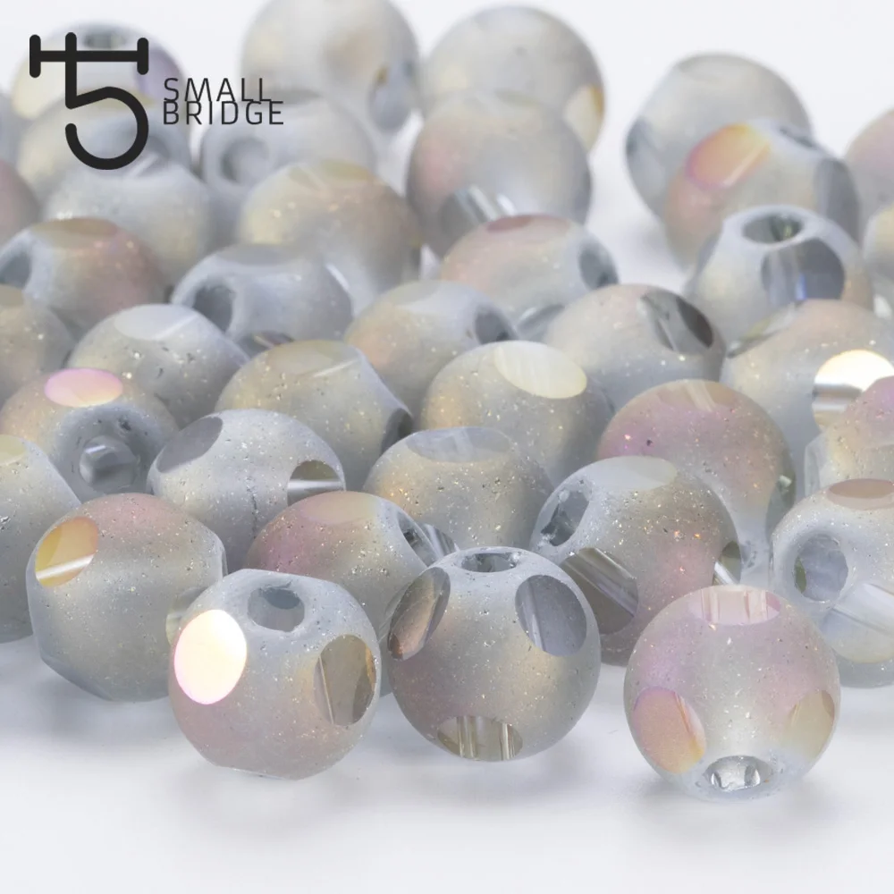 Австрия 12 мм большие круглые матовые хрустальные бусины для изготовления браслетов Diy Ювелирные изделия Свободные шесть граненых стеклянных матовых бусин Y801
