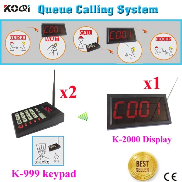 K-999 K-2000 1+2  Wireless Queue Management System