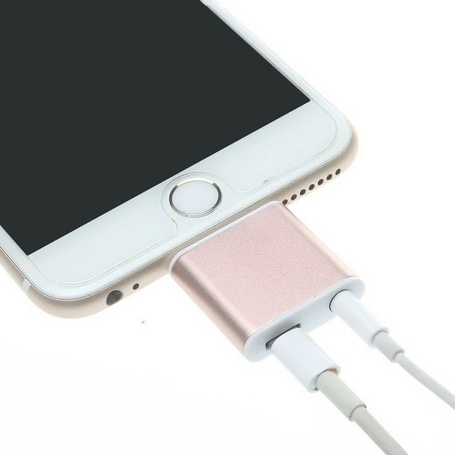 Metal 2 in 1 8 Pin 3.5mm Headphone Headset Jack Audio