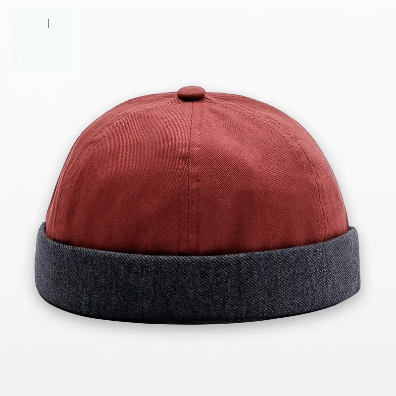 [JAMONT] Новые повседневные Шапки с черепом, весенние осенние вязаные шапки, шапка для мужчин и женщин, хип-хоп кепки, Портативные модные матросские кепки - Цвет: Red