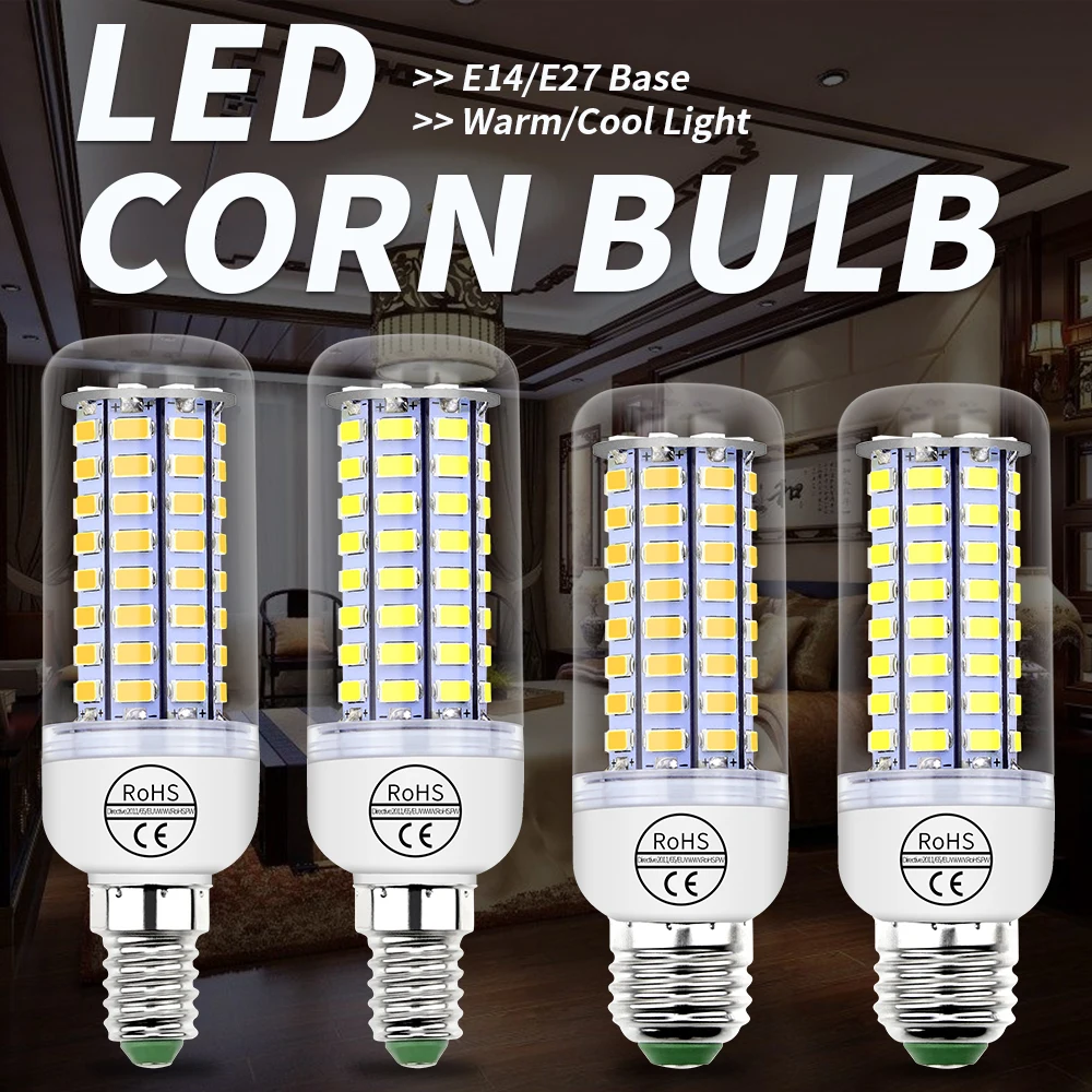

E27 Led Corn Bulb 220V Led Light Bulbs E14 Light Candle Lamp 5730SMD GU10 Energy Saving Lamp Led 3W 5W 7W 9W 12W 15W For Indoor