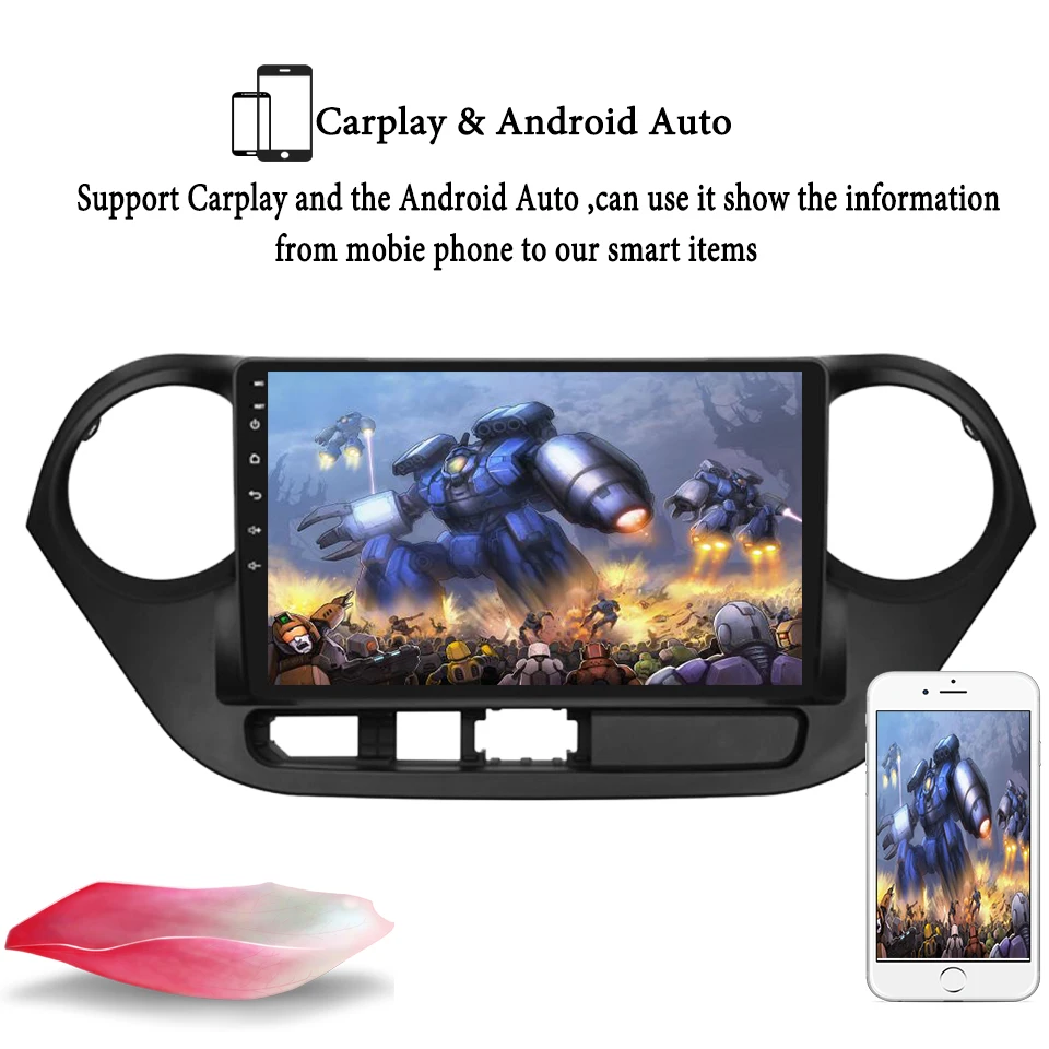 Cheap Octa Core 4GB RAM 64GB ROM Android 9.1 Car DVD Multimedia Player Radio For Hyundai I10 LHD Diver 2013-2018 Carplay Head Unit 6