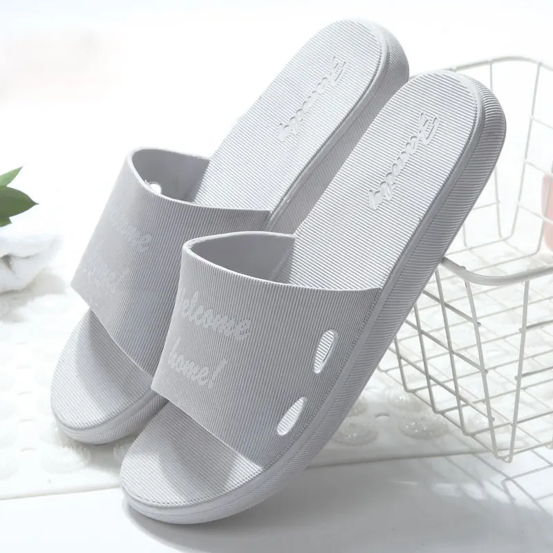 

Dropshipping Men Slippers Summer 2019 New Korean Home Slippers Hotel Bath Bathroom Slip One Word Wholesale shoes men flip flops