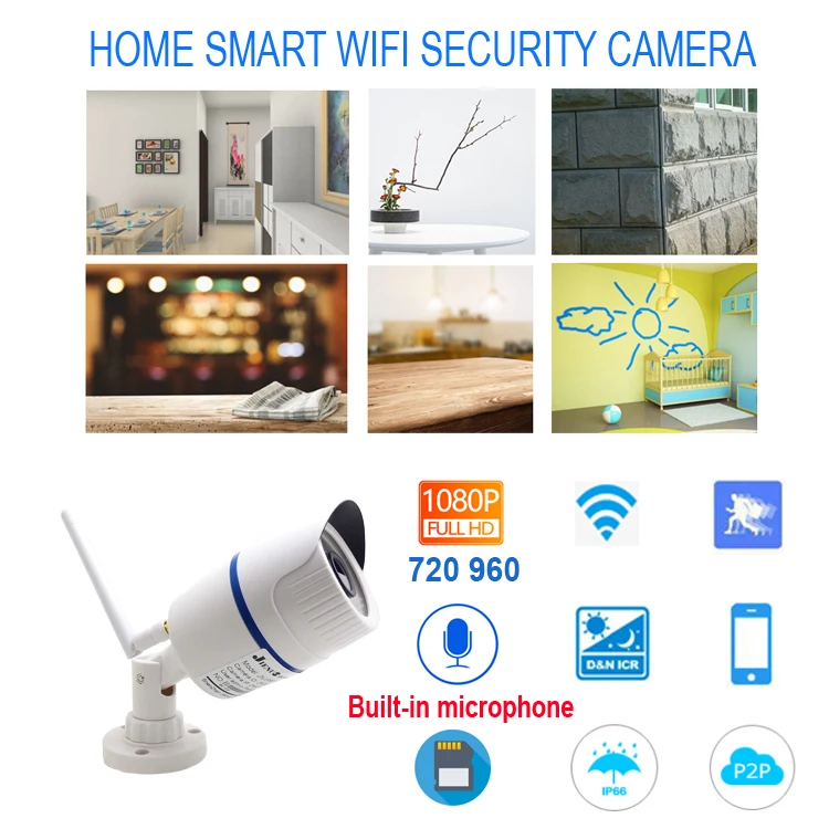 JIENUO Wifi камера ip Cctv 720P 960P 1080P HD беспроводная безопасность наружная Водонепроницаемая аудио микро IPCam инфракрасная домашняя камера наблюдения