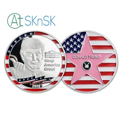 США Трамп президентский наградная монета держать America Great голливудской известность звезда памятная, металлическая значок Коллекция