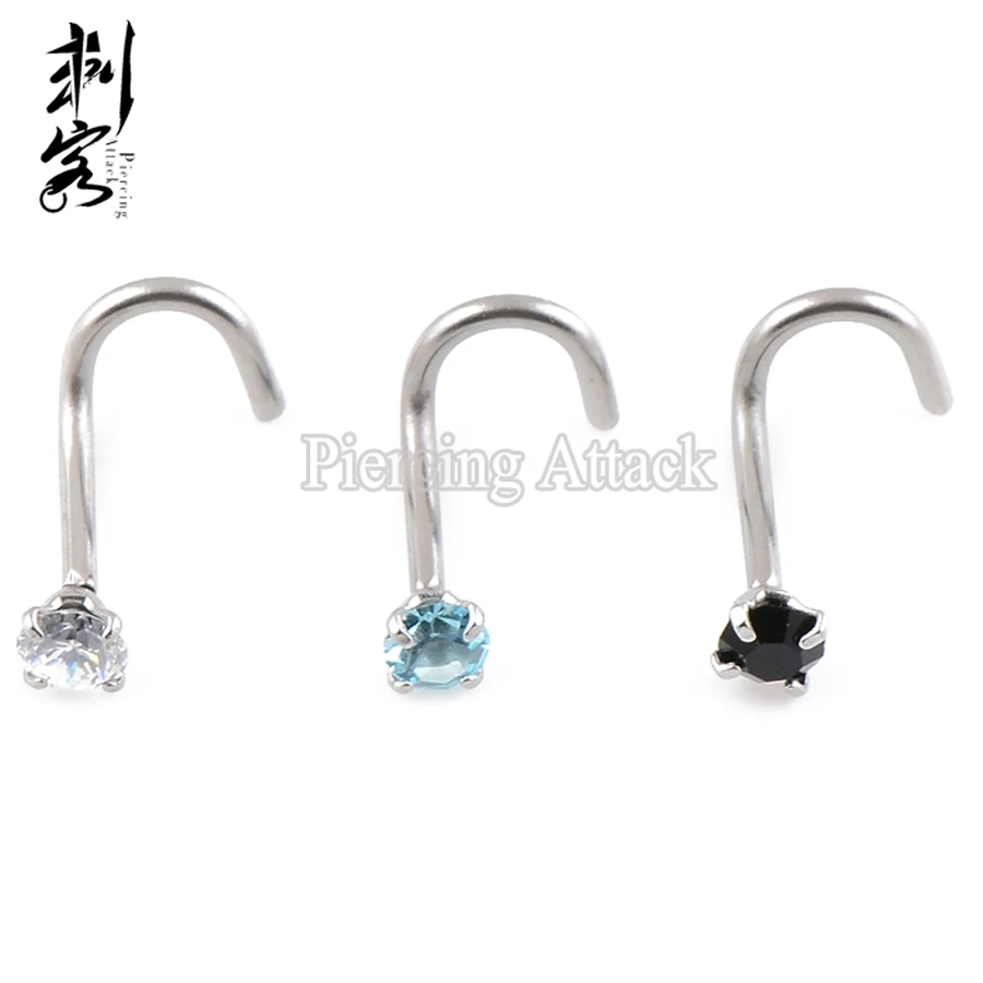 Aliexpress Buy Body Jewelry Nose Piercing Prong Set 18g 3mm in Nose Screw Aliexpress Buy Body Jewelry Nose Piercing Prong Set 18g 3mm in Nose Screw
