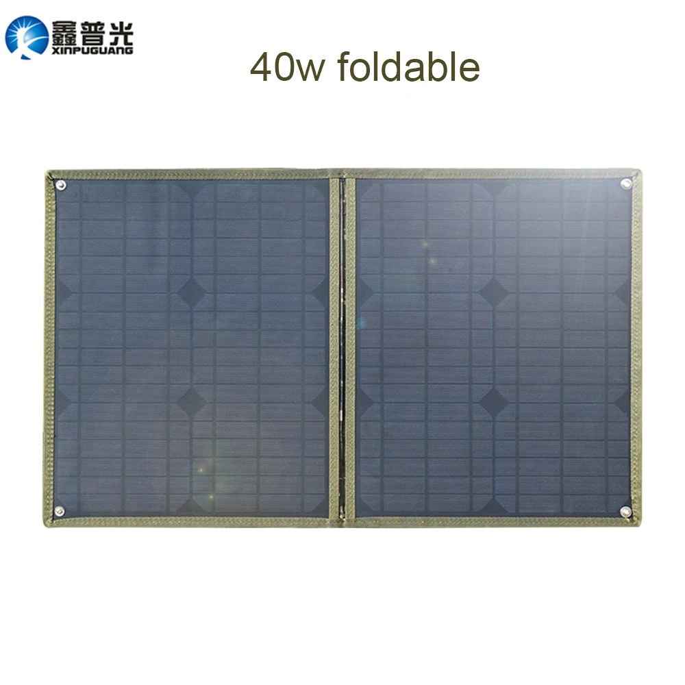 Xinpugaung Flexible Solar Panel 40W 18V Portable Foldable Charger Panels Battery for 12v Camping Hiking | Электроника