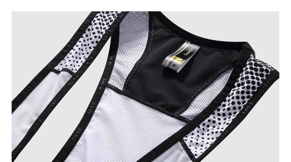 Santic Men Cycling Bib Shorts MTB Padded Breathable Mesh Mountain Road Bicycle Bike Short Cycling Bib Short mtb Ciclismo