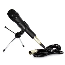 Professional Handheld Dynamic Mic Wired Microphone System Microfone Stand XLR Male to Female Cable For Karaoke Mixer Audio
