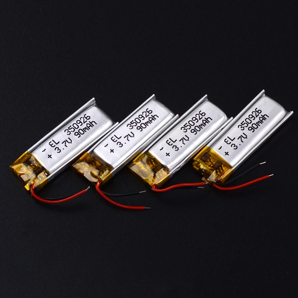 Перезаряжаемый 3,7 в 90 мАч литий-ионный аккумулятор 350926 литий ...