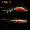 ICERIO 5PCS #6 Sinking Shrimp Saltwater Fly Artificial Sea Trout Lure ► Photo 2/3
