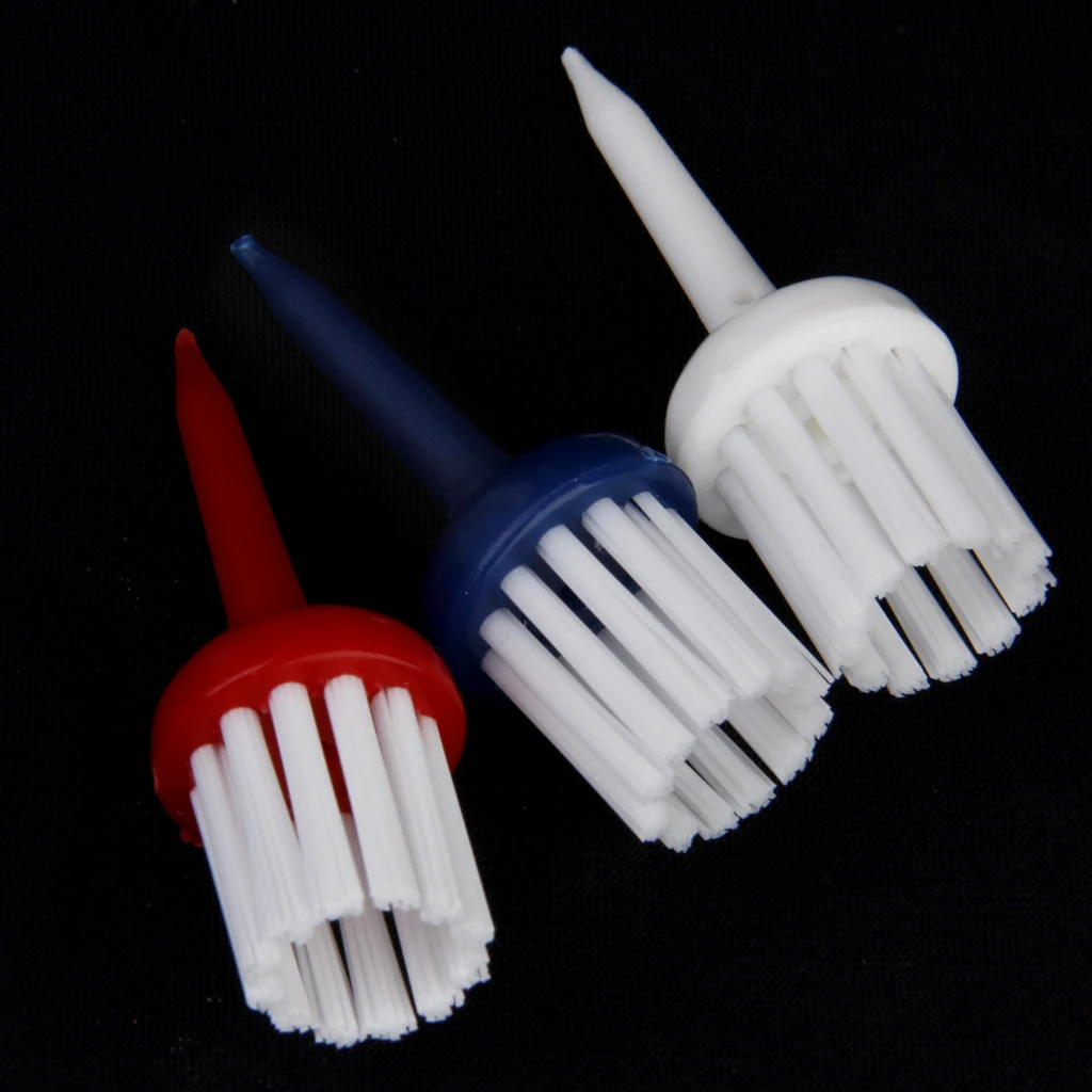 Perfeclan 2 Packs of 3 Brush-t Golf Tees Driver - 6pcs brush tees - 52/62mm Height Golf Brush Driver  