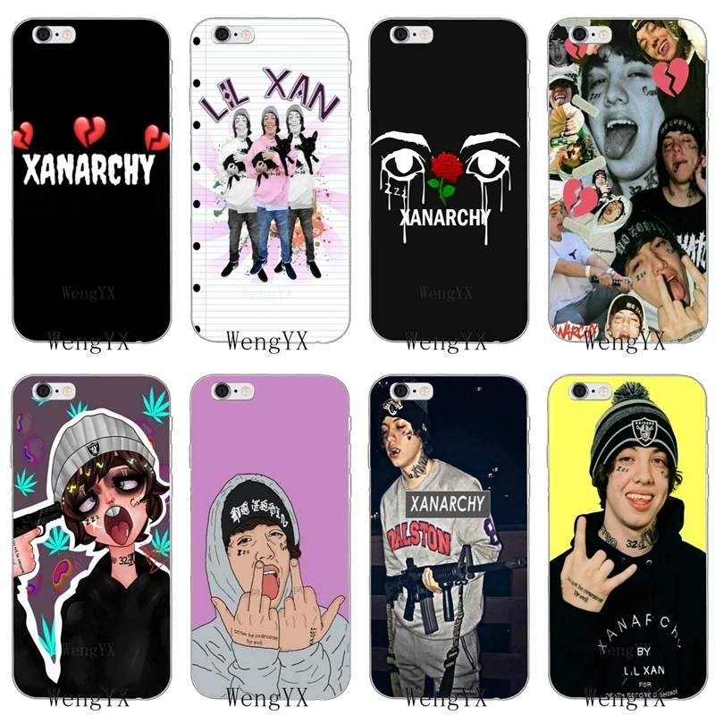 fashion betrayed xanarchy lil xan art painting hard pc phone case hipster hiphop rapper lil xan soft phone case for huawei honor 4c 5c 5x 6x v10