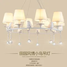 

Nordic modern simple white bird chandelier living room dining room children bedroom American Pastoral Crystal Chandelier
