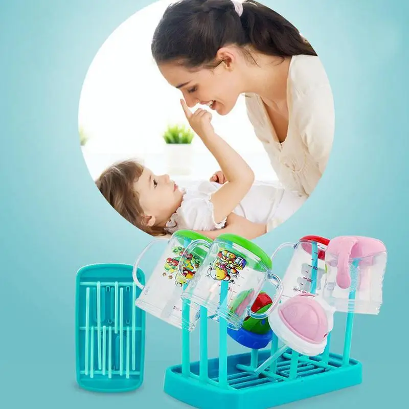 

Bottle Dry Rack Baby Bottle Drain Drying Racks Baby Bottle Cleaning Dryer Drainer Storage Drying Rack 3 Color