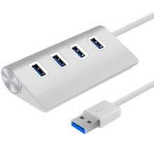 Алюминиевый высокоскоростной концентратор 5 Гбит/с usb 3,0 с внешними 4 портами Мульти USB 3,0 концентратор для компьютера MacBook pro air PC Аксессуары