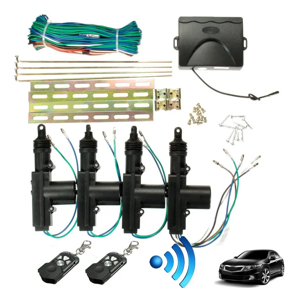 Car 2 or 4 Door Central Lock Locking Keyless Entry System Kit + Remote
