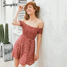 Simplee Off shoulder floral summer font b dress b font font b Vintage b font high