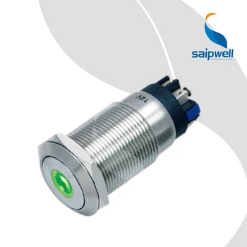 

19mm Self Lock Type Flat Head Mini Push Button Switch / Metal-Enclosed Switchgear with Dot Illuminated Lamp (SP19-E4)