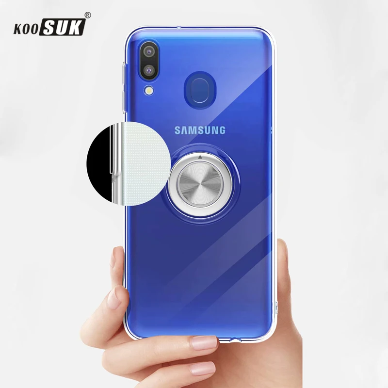 

A20 Luxury Transparent Soft silicone Phone Case For Samsung Galaxy A30 Case Protection Ring Cover For Samsung A20 A30 Coque 6.4”