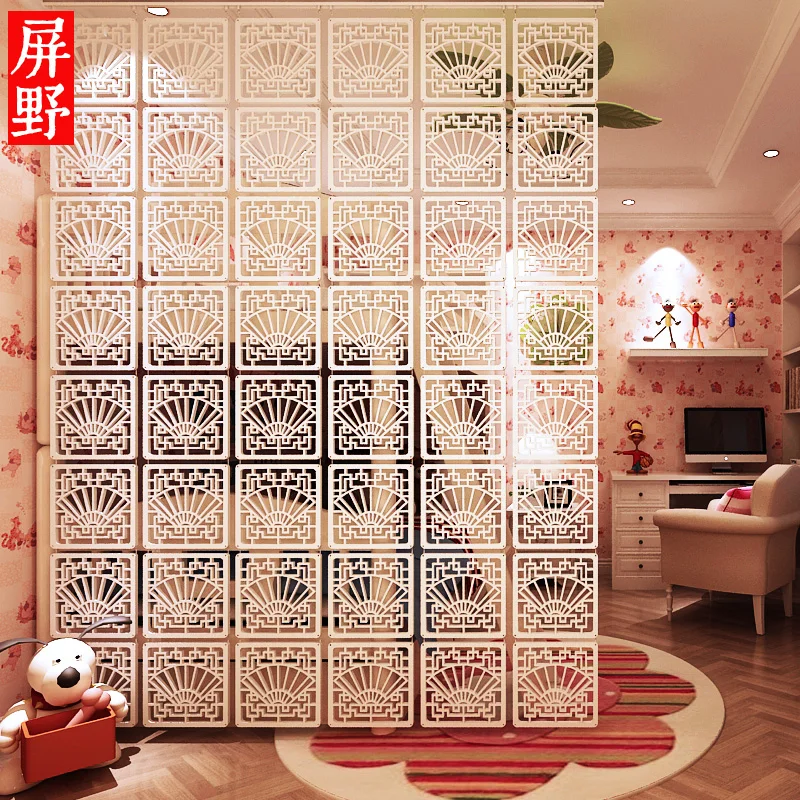 Chinese Hanging room dividers Private dining Shield Plastic partitions