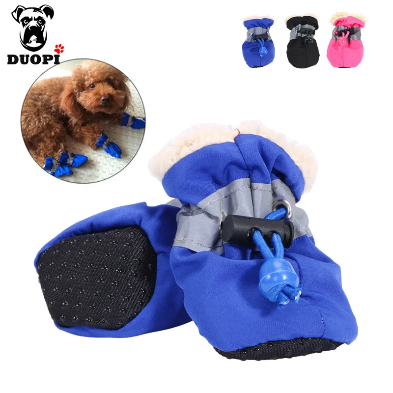Pet Dog Waterproof Winter Shoes Anti slip Rain Snow Boots Footwear Warm