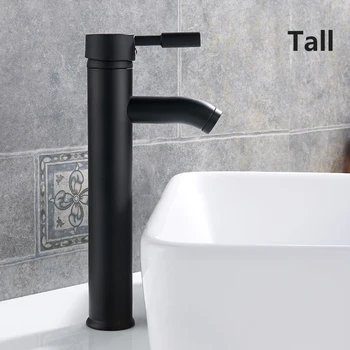 

Basin Faucet Water Tap Bathroom Faucet Faucets Single Handle Water Sink Tap Mixer Short Tall