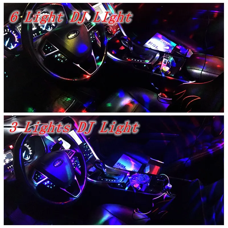 СВЕТОДИОДНЫЙ Автомобильный светильник Tak Wai Lee с пультом управления музыкой USB RGB